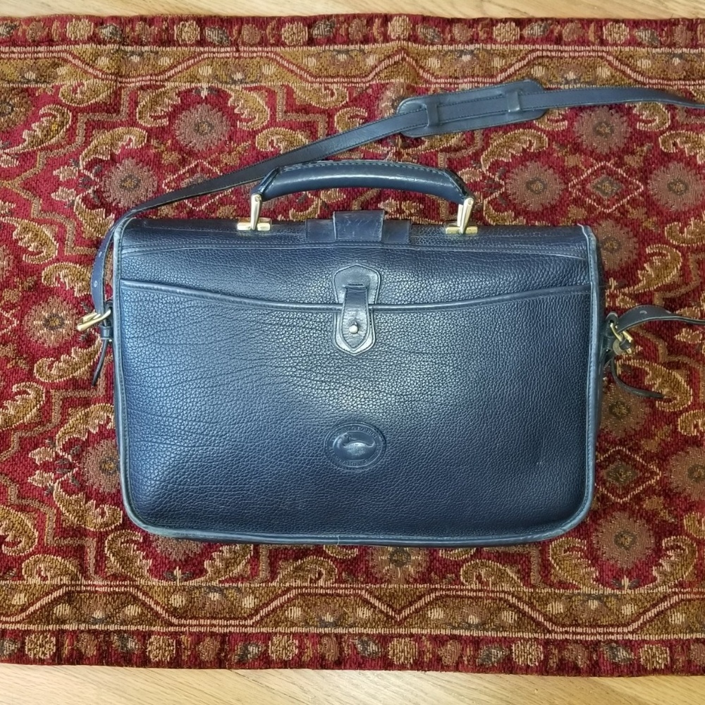 Vtg. Unisex Dooney Bourke British Surrey Briefcase - Picture 2 of 13